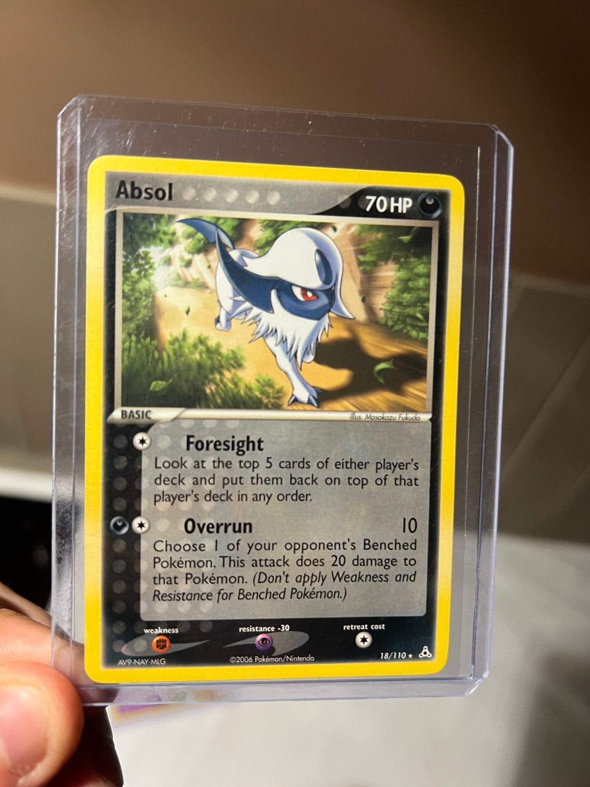 Pokemon kaart Absol #18, Ophalen of Verzenden, Zo goed als nieuw, Losse kaart