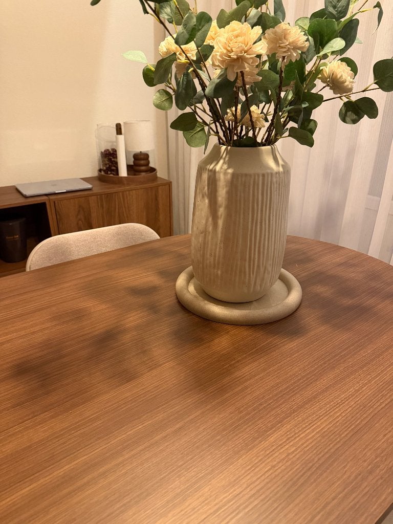 Walnoot kleur Eettafel, Ophalen, Japandi, Nieuw, 50 tot 100 cm