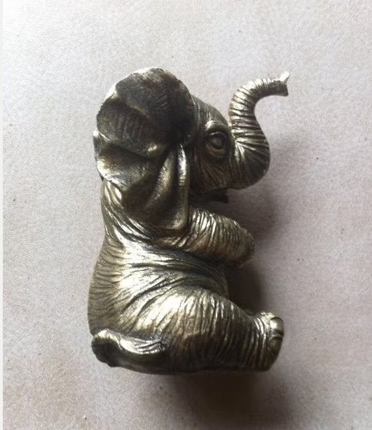 Design beeldje Olifant polystone H 11 cm br 7 cm, Ophalen of Verzenden, Zo goed als nieuw, Dier