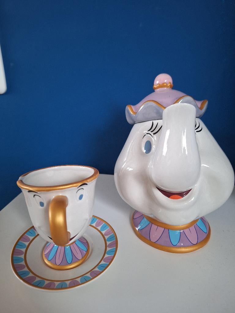 Te koop set miss potts en chip, Verzamelen, Disney, Ophalen of Verzenden, Overige figuren, Zo goed als nieuw, Beeldje of Figuurtje