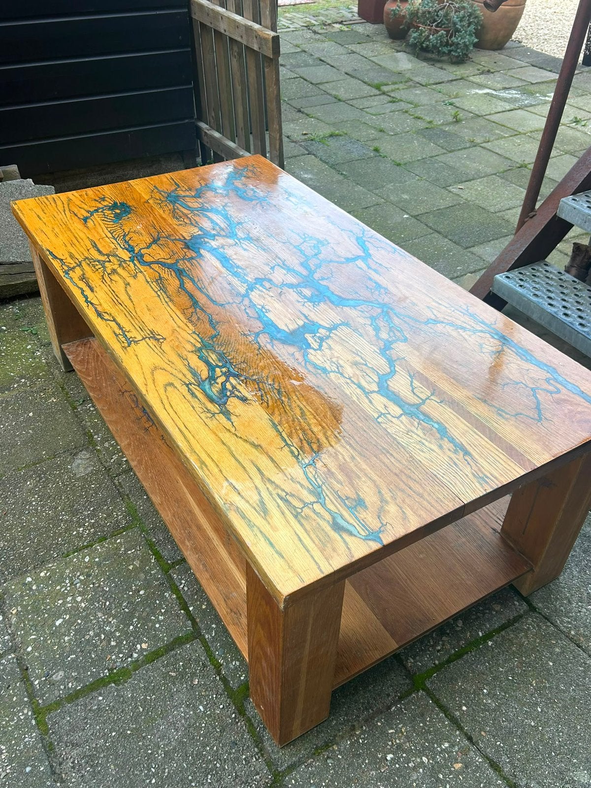 Epoxy salontafel, Ophalen, Gebruikt, Rechthoekig
