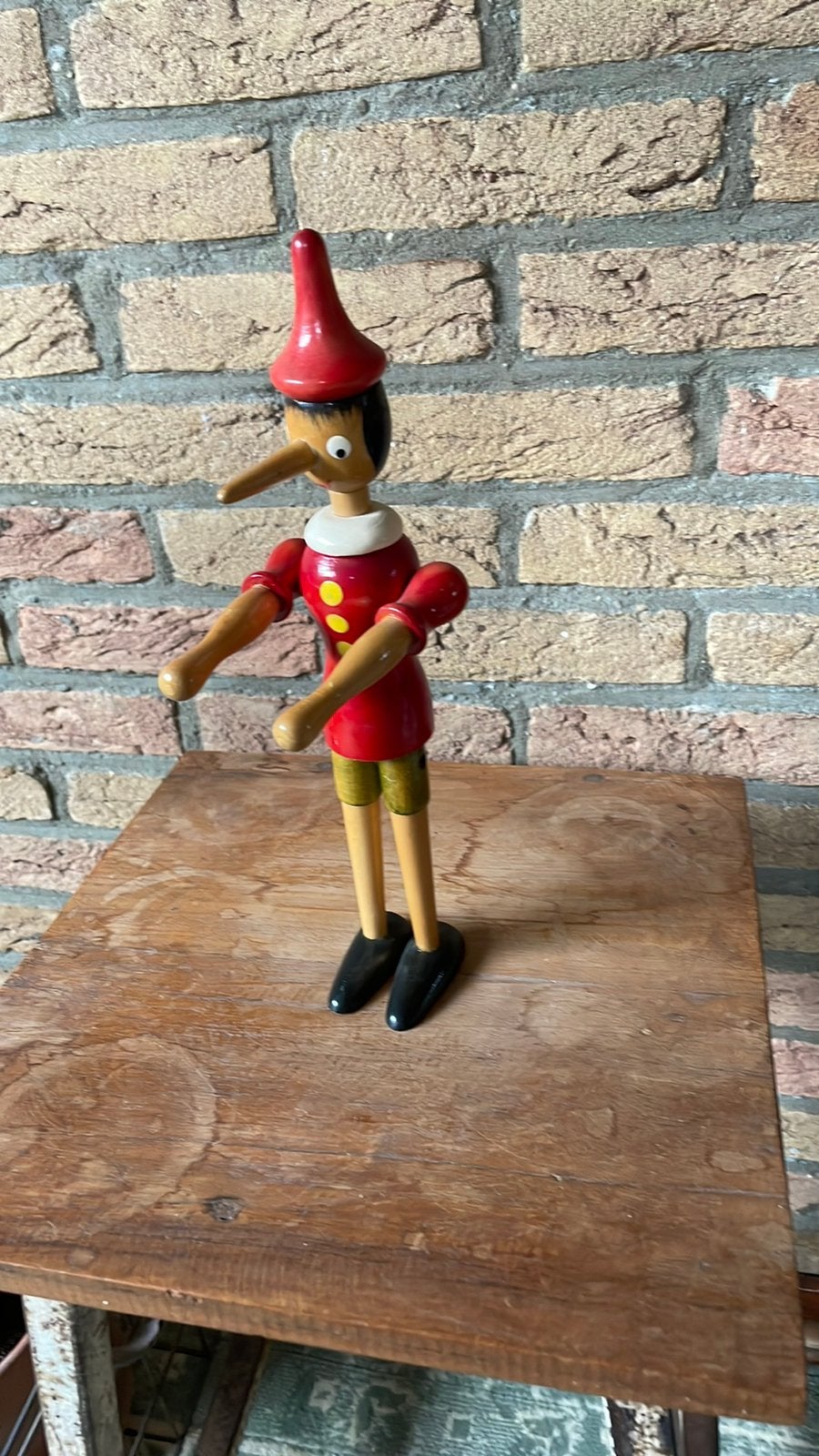 Vintage Pinokkio figuur in hout in prima staat., Ophalen of Verzenden, Gebruikt