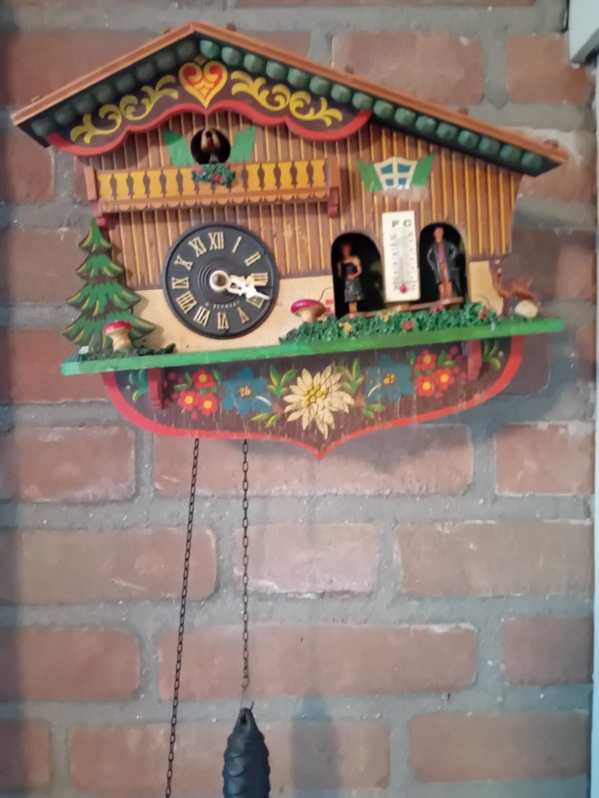 Vintage Koekoeksklok met weerstation - Zwarte Woud stijl, Antiek en Kunst, Antiek | Klokken, Ophalen