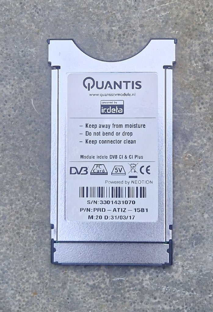 tv decoder Quantis Irdeto Interactieve CI+ 1.3 module ZGAN, Ophalen of Verzenden, Zo goed als nieuw, Decoder