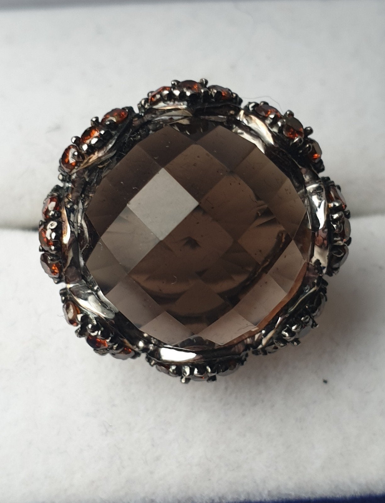 14k witgouden ring met een grote Chrysoberyl, Ophalen, Wit, Nieuw, 17 tot 18