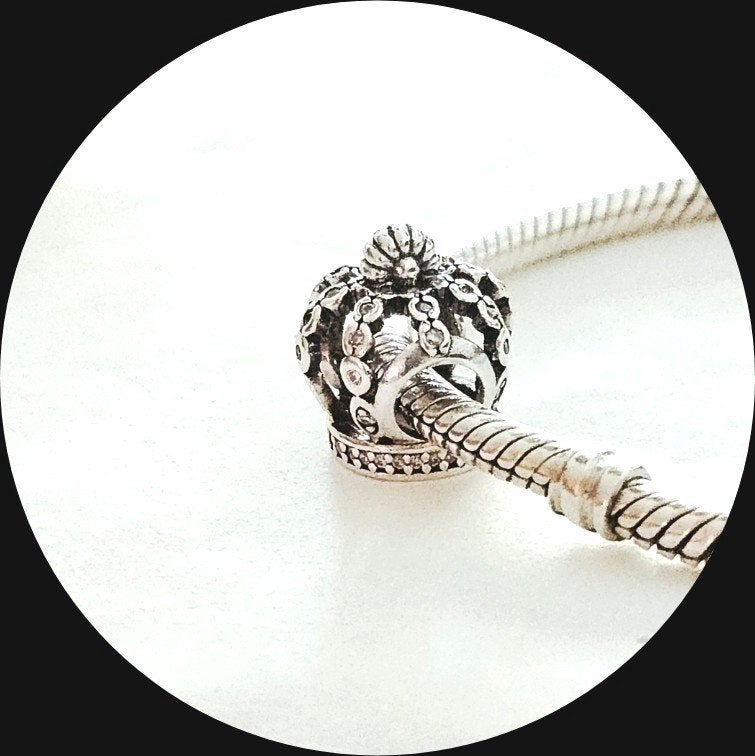 Pandora Sprookjes Kroon 792058CZ / retired zirkonia, Pandora, Ophalen of Verzenden, Zo goed als nieuw, 1 bedel