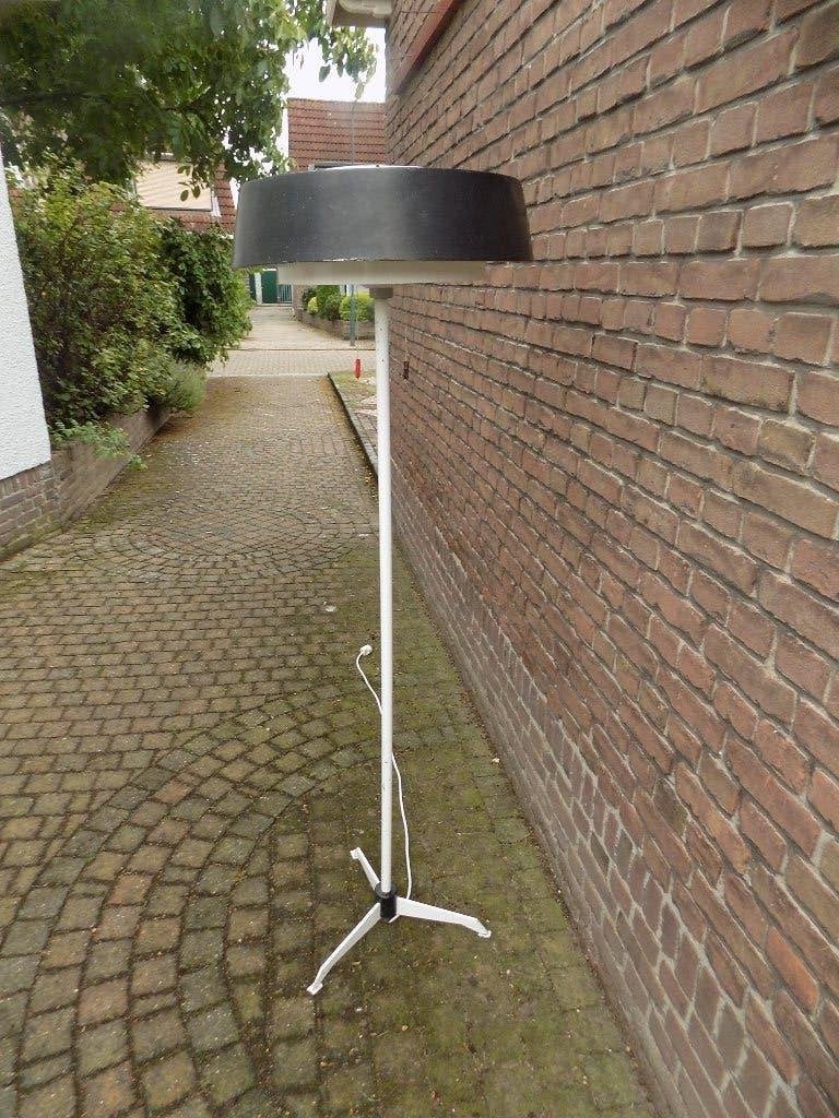 Vintage staande lamp Hiemstra Evolux vloerlamp jaren 60, Ophalen of Verzenden, Gebruikt, Metaal