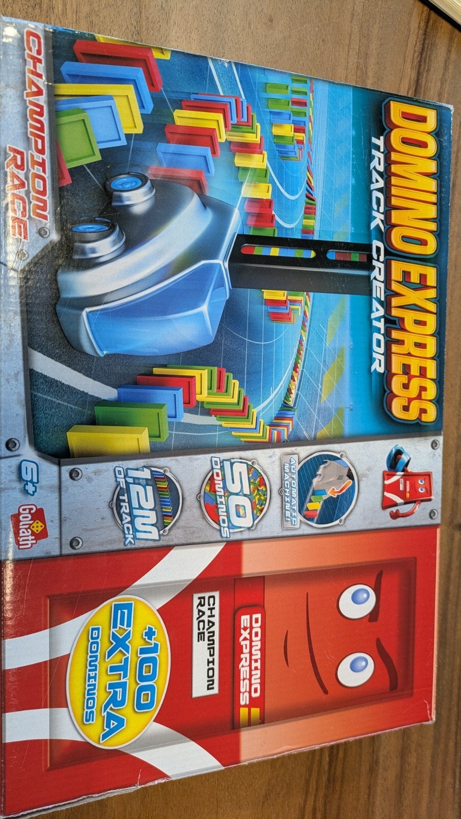 Domino Express Champion Race + 100 dominostenen, Ophalen of Verzenden, Zo goed als nieuw, Jongen of Meisje