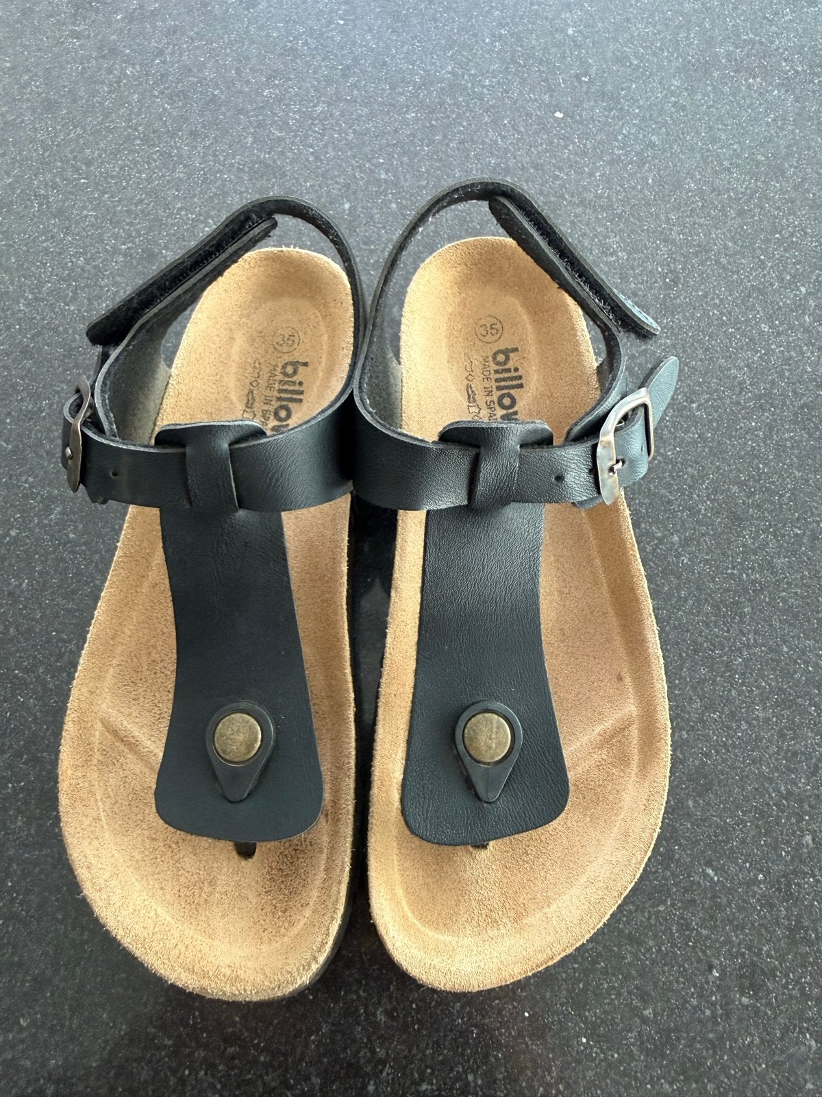 Billowy zwarte leren sandalen - Maat 35, Ophalen of Verzenden, Nieuw, Jongen of Meisje