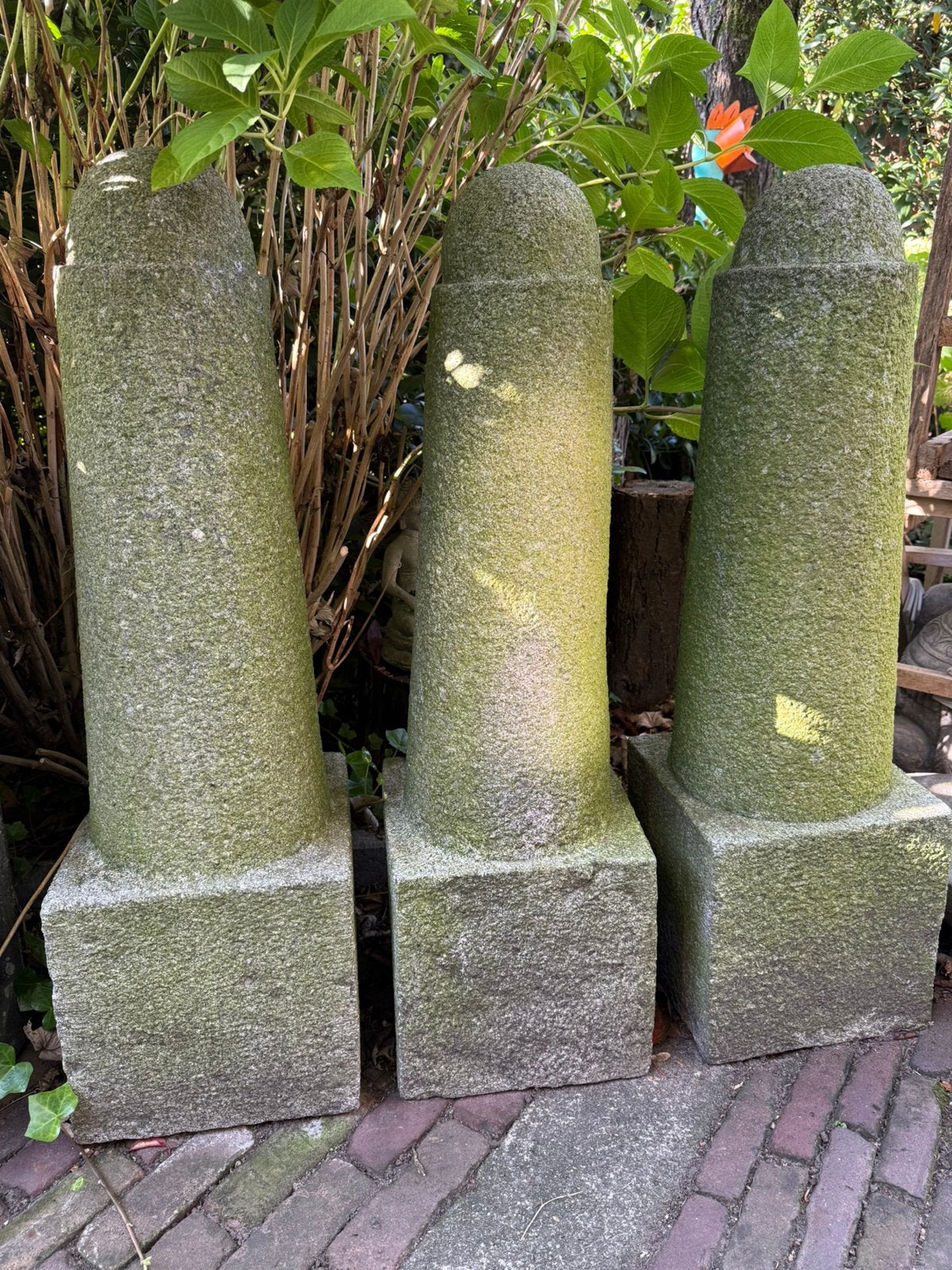 Massieve oude granieten sierpalen / toegangspalen, Ophalen of Verzenden, Zo goed als nieuw, Overige typen