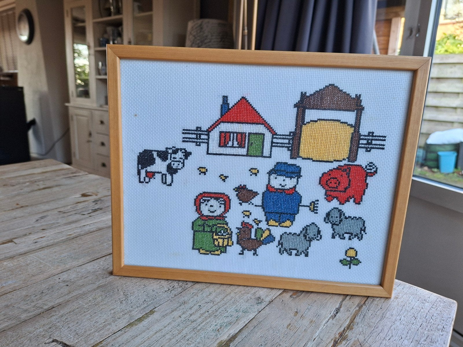 Origineel Dick Bruna Borduurwerk "De Boerderij", Huis en Inrichting, Ophalen of Verzenden, Zo goed als nieuw, Minder dan 50 cm