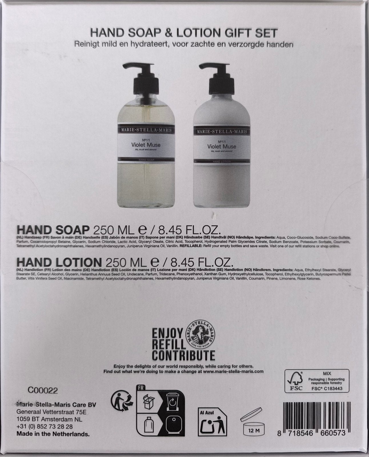 2xMarie-Stella-Maris Handzeep & Lotion Cadeauset, Ophalen