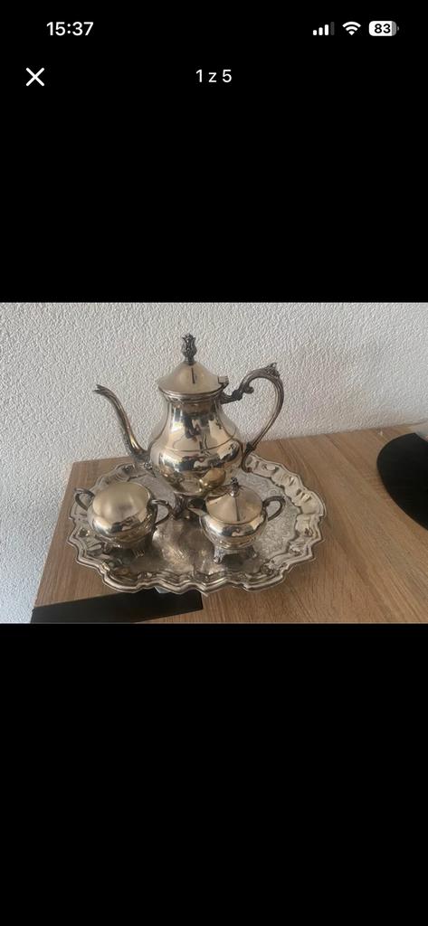 Verzilverd Amerikaans Koffie- & Theeservies–4-delig, Ophalen of Verzenden
