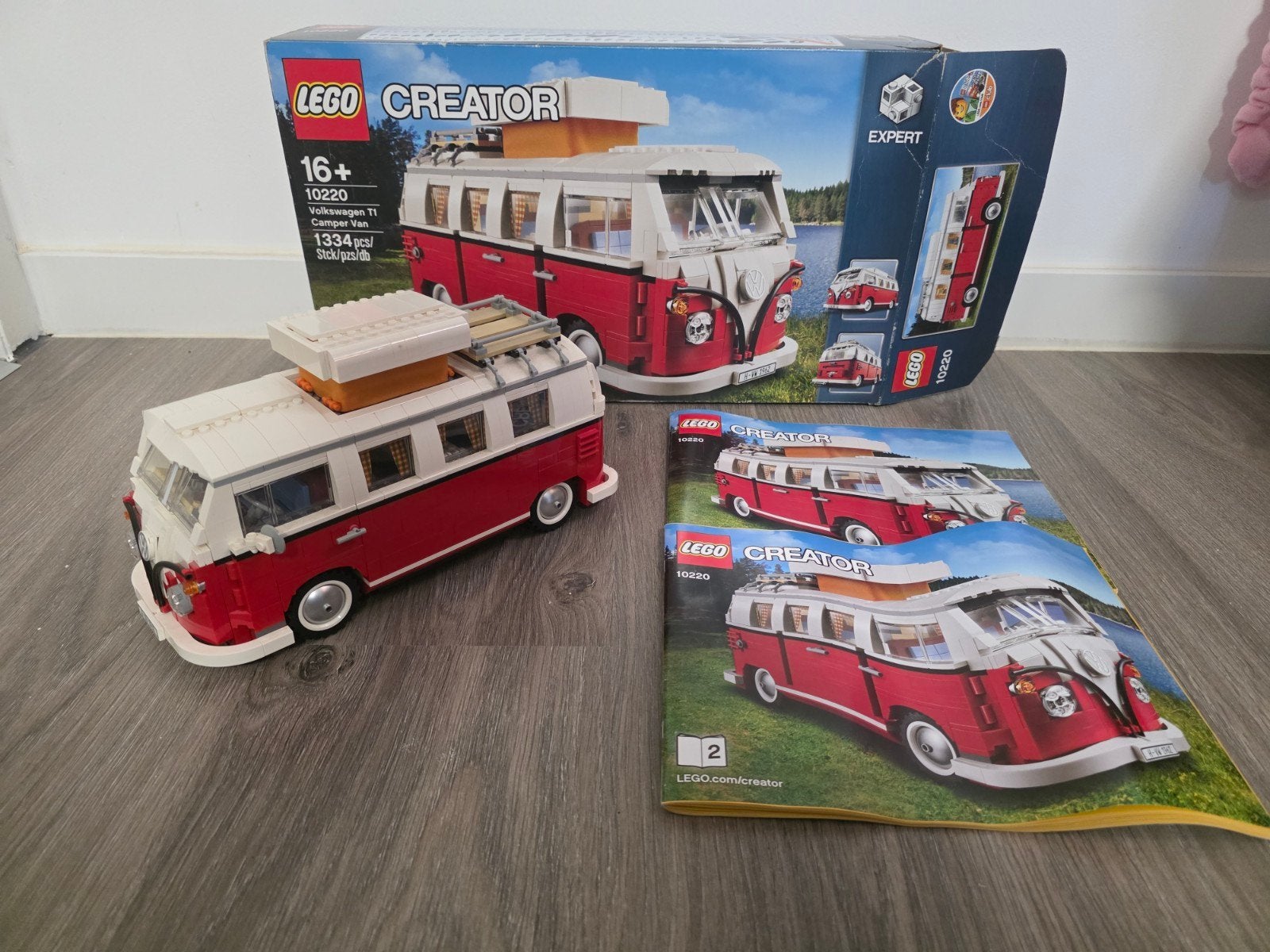 VW Lego T1 10220 incl verlichting., Verzenden, Zo goed als nieuw