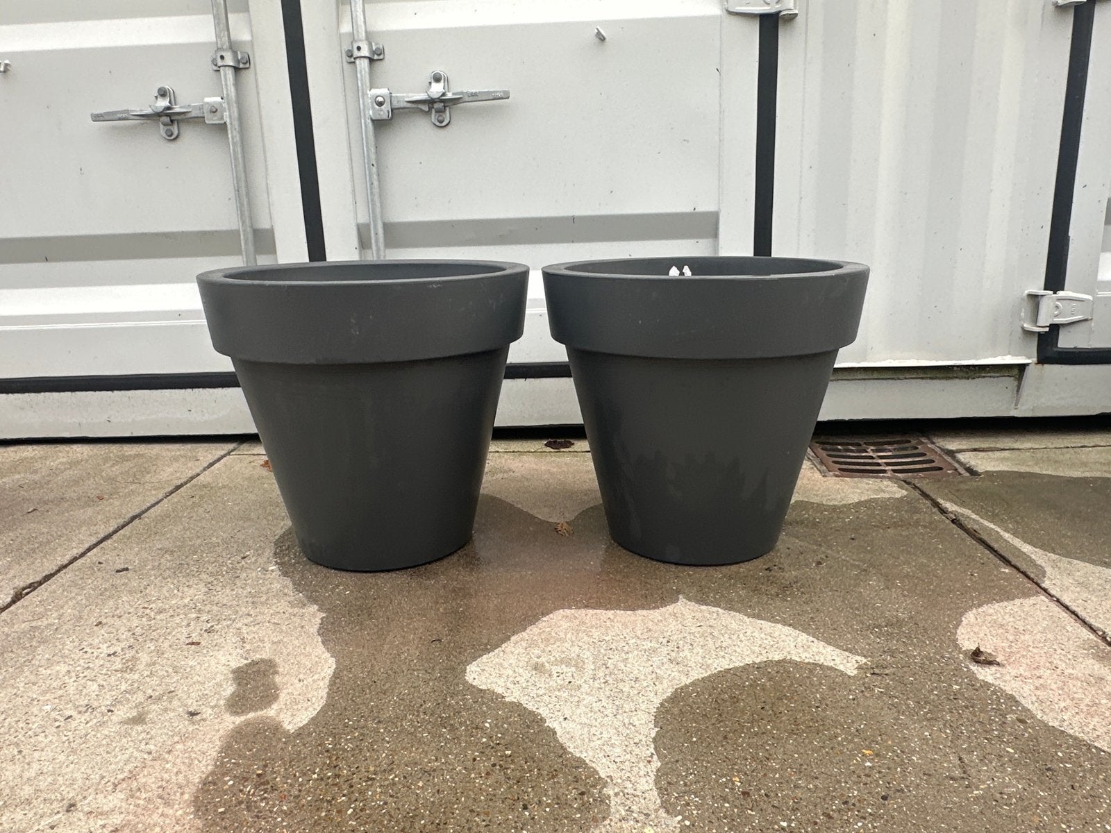 Elho Bloempotten 78L - Grijs (2 stuks) 53 hoog, 58 breed, Ophalen, Kunststof, Gebruikt, 40 cm of meer