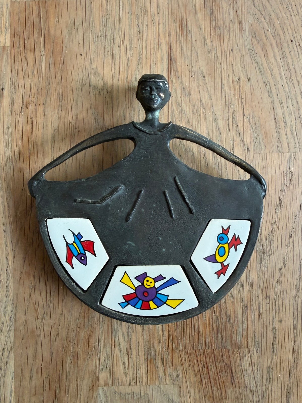 Bronzen beeldje ‘meisje met de wijde rok’, Ophalen of Verzenden, Zo goed als nieuw, Mens