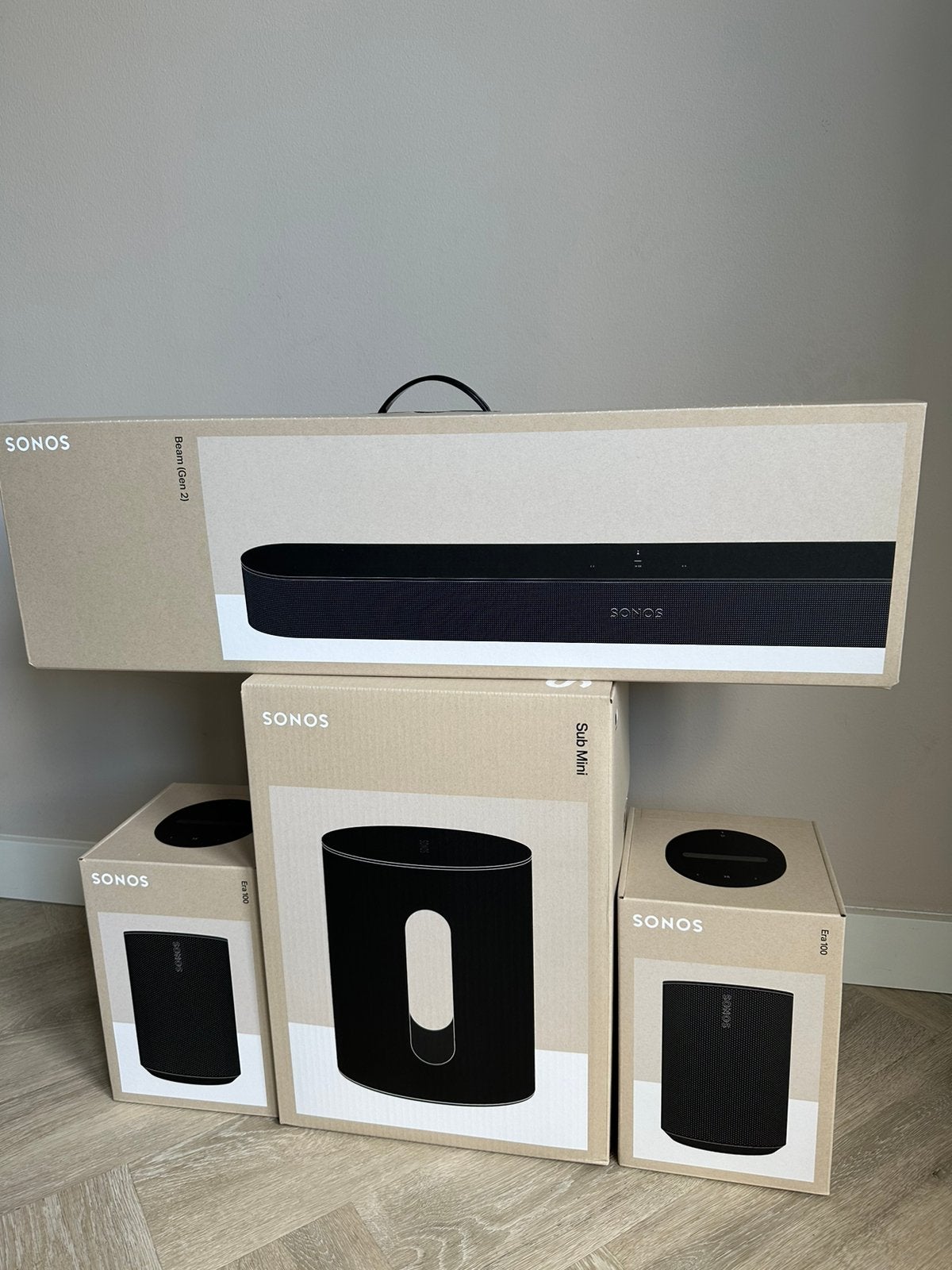 Sonos Beam Gen 2 zwart set, Overige merken, Soundbar, 70 watt of meer, Nieuw