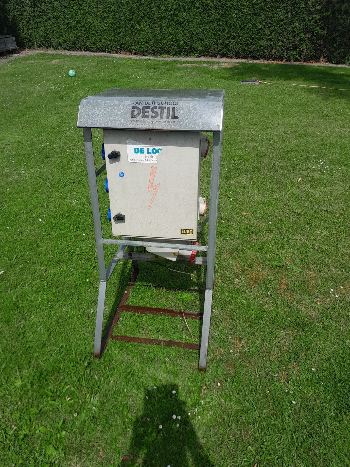 Robuuste Bouwstroomkast / Verdeelkast - 63A, IP44, Ophalen