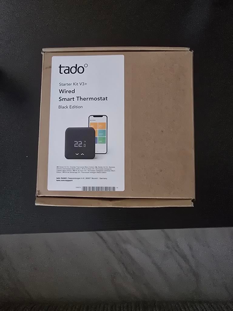Tado Starter Kit V3+ Bedrade Slimme Thermostaat Zwart, Ophalen of Verzenden