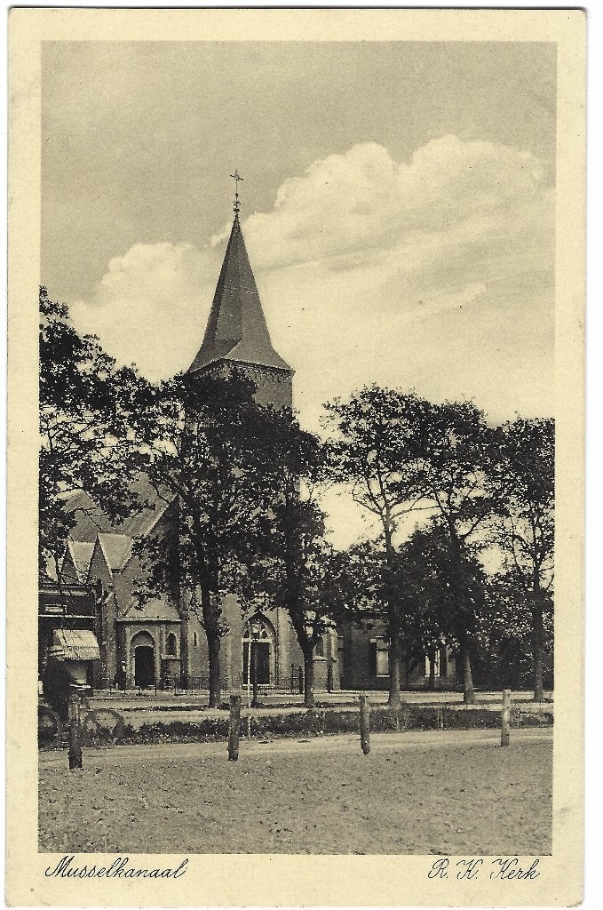Musselkanaal, R.K.Kerk, Verzenden, 1920 tot 1940, Ongelopen, Groningen