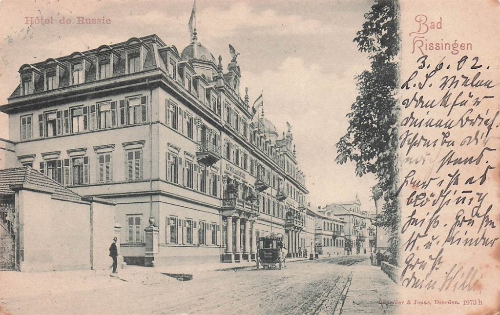 703-162-021 Hotel De Russie Bad Kissingen, Verzenden, Voor 1920, Duitsland