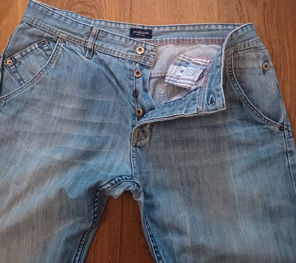 Heren Spijkerbroek McGregor 36/34 knoopsluiting ( Jool ), W36 - W38 (confectie 52/54), Zo goed als nieuw, Verzenden, McGregor