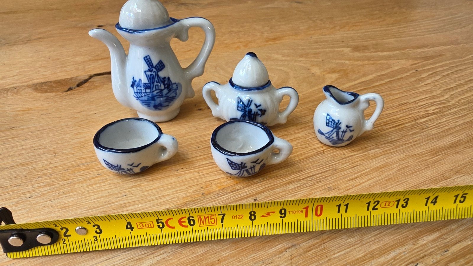 Miniatuur Delfts Blauw theeserviesje voor poppenhuis, Verzamelen, Poppenhuizen en Toebehoren, Ophalen of Verzenden, Zo goed als nieuw
