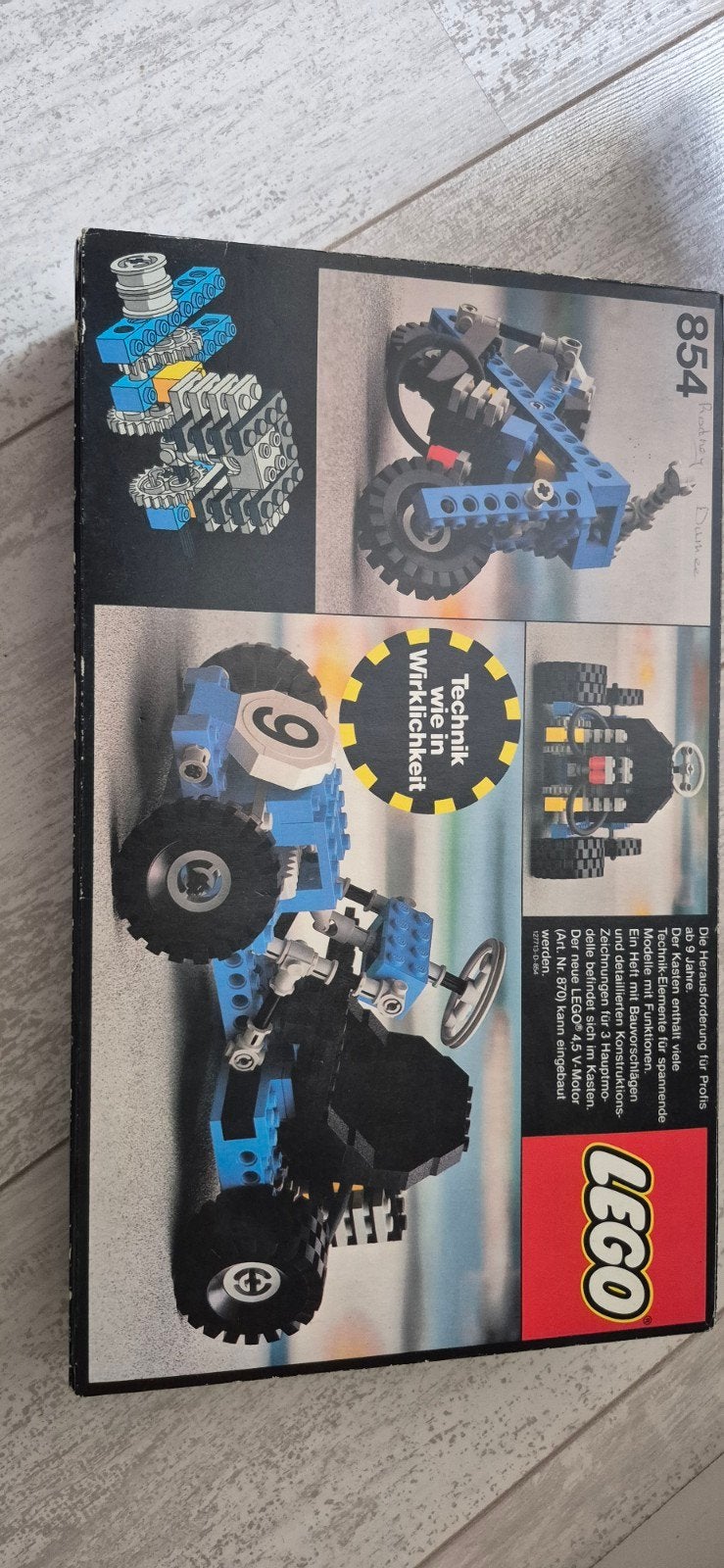 Vintage Lego Technic Set 854 - Motorfiets/Buggy (1978), Compleet, Gebruikt, Lego, Ophalen of Verzenden