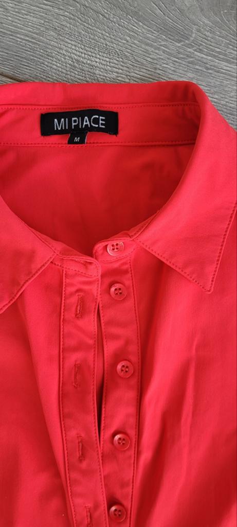Mi Piace rode travelstof blouse maat M, Kleding | Dames, Blouses en Tunieken, Maat 38/40 (M), Mi Piace, Ophalen of Verzenden, Zo goed als nieuw