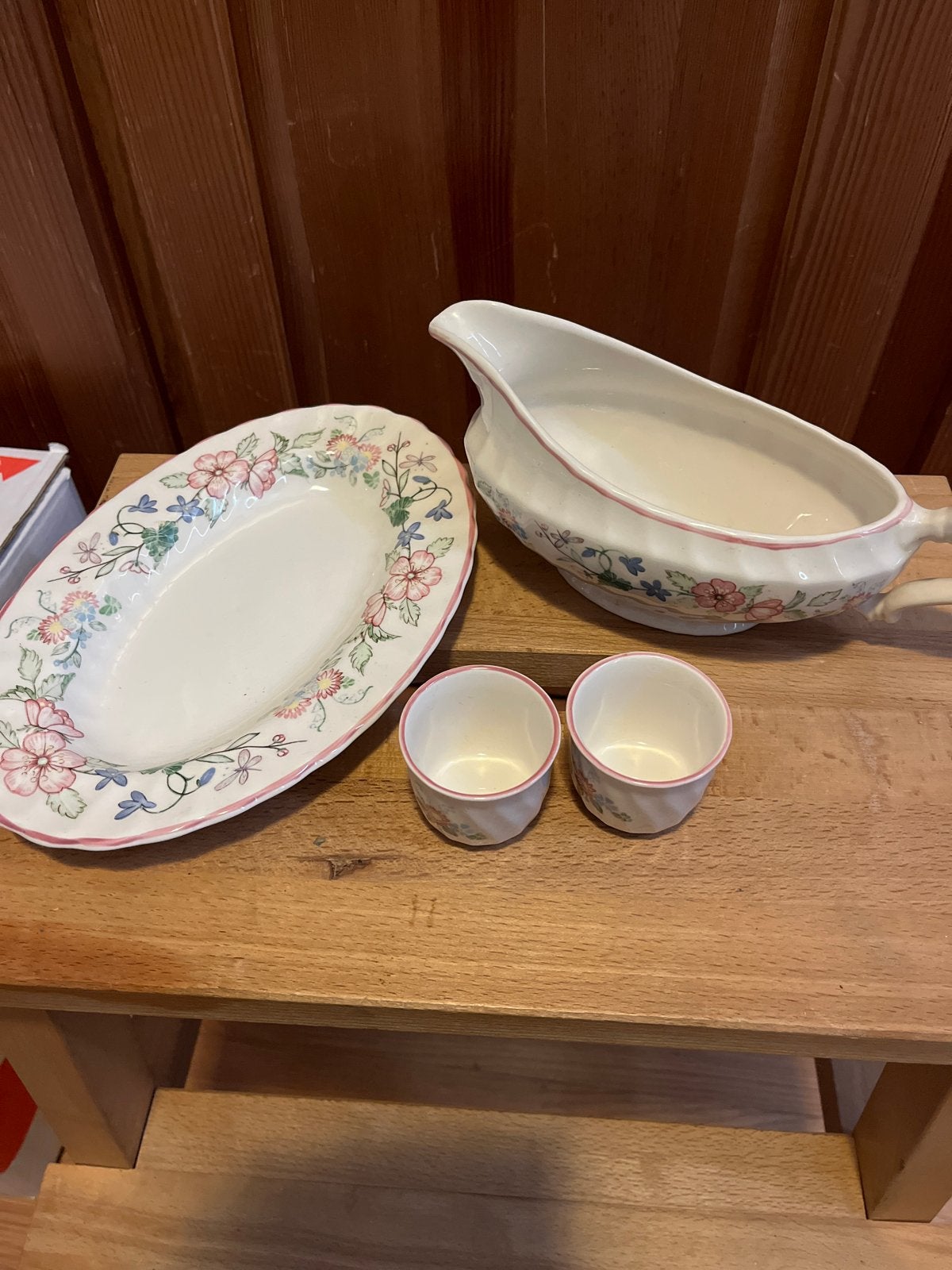 Spring field servies set: schaal, sauskom, eierdopjes, Ophalen