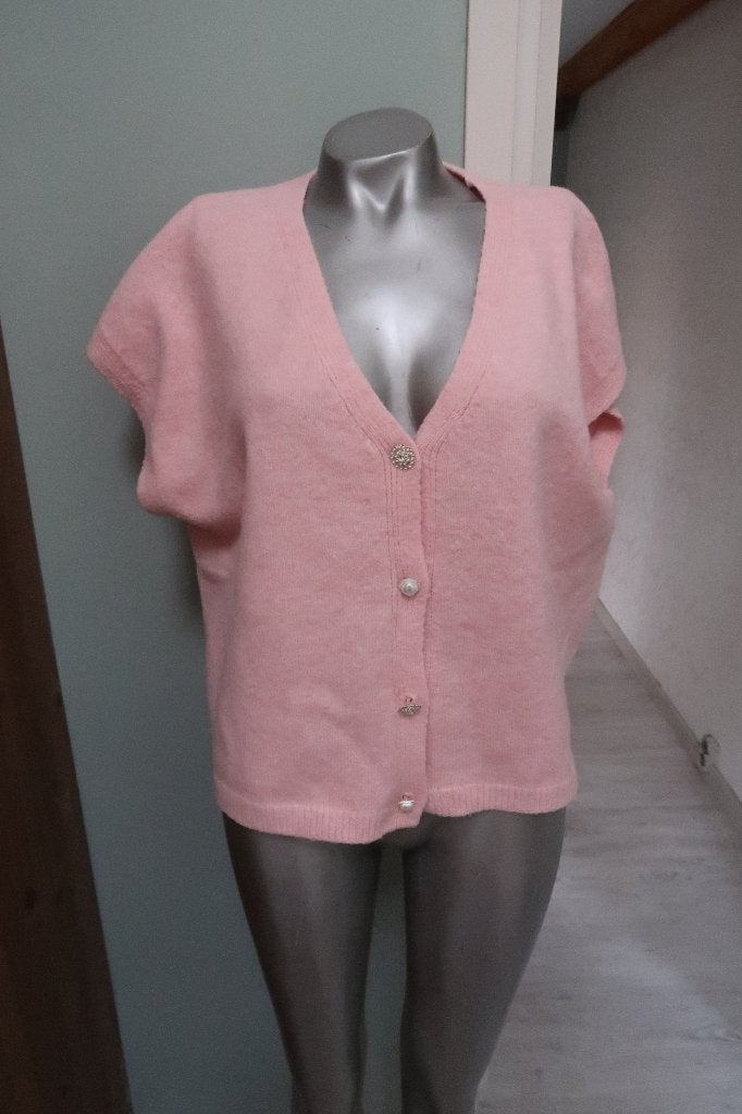 zachtroze spencer of vestje xxl, Ophalen of Verzenden, Zo goed als nieuw, Maat 46/48 (XL) of groter, Roze