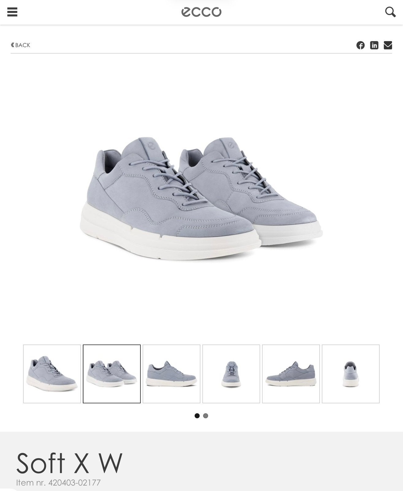 Ecco Soft X W sneakers maat 39, Ophalen of Verzenden, Grijs, Sneakers of Gympen, Zo goed als nieuw