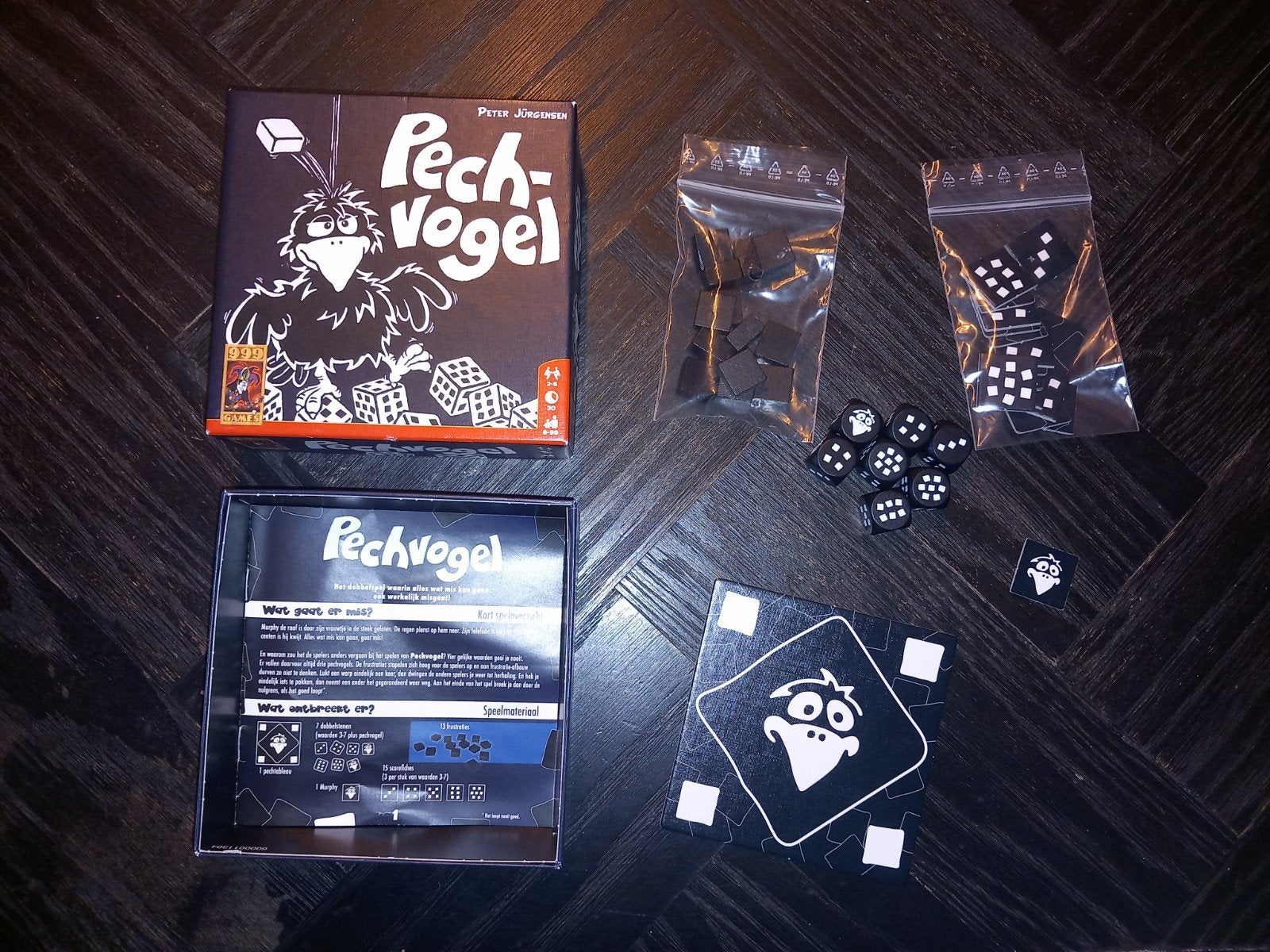 Pechvogel dobbelspel - Compleet en in goede staat, Info@999games.nl, Ophalen of Verzenden, Zo goed als nieuw, Drie of vier spelers