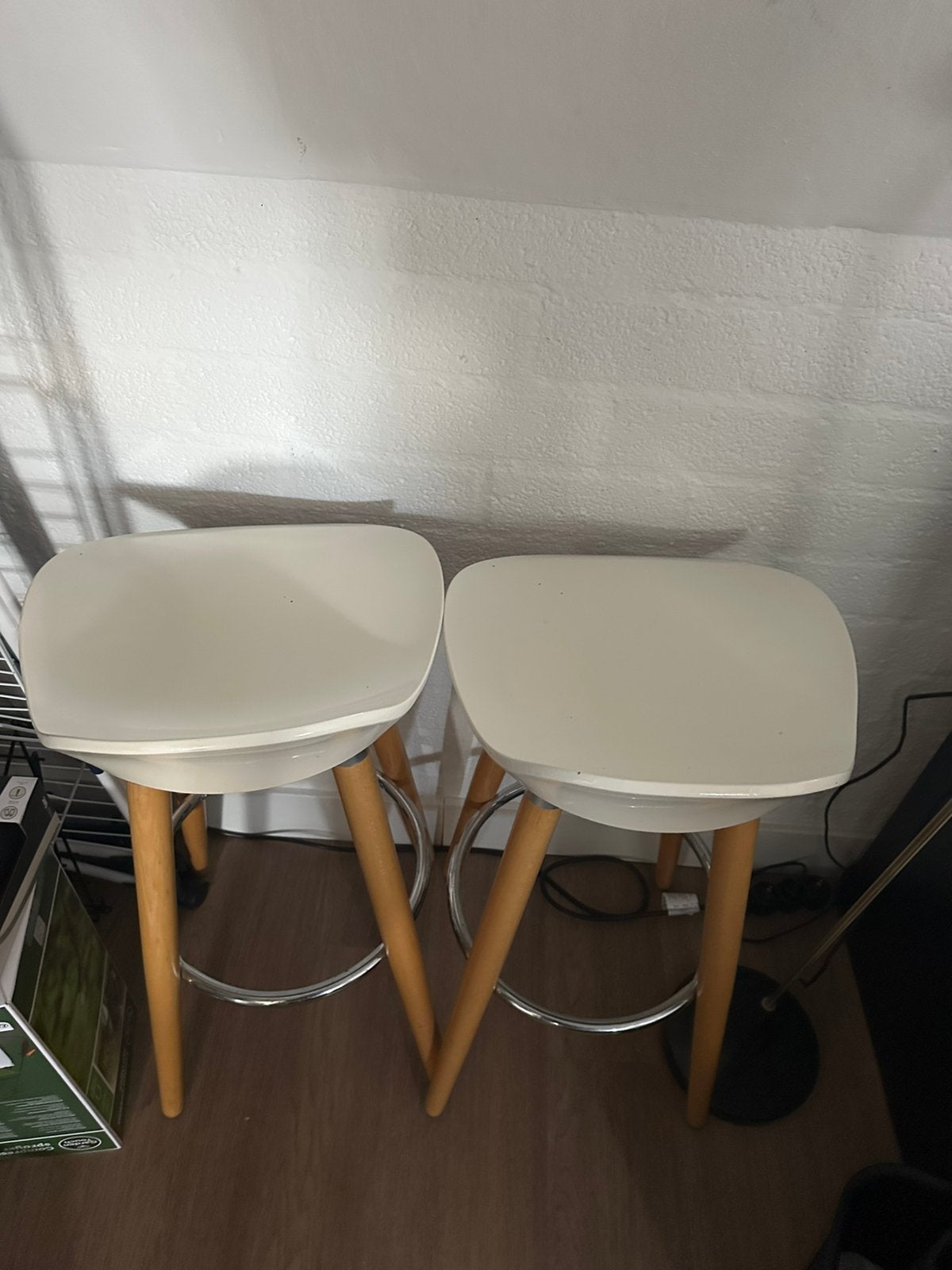 2 barkrukken, 2 krukken, Ophalen of Verzenden, Gebruikt, 60 tot 90 cm