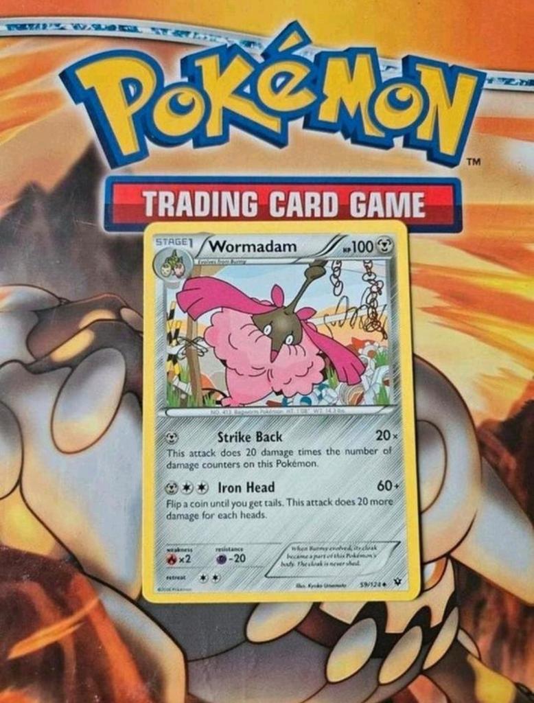 Wormadam 59/124 XY Fates Collide pokemon kaart, Ophalen of Verzenden, Gebruikt, Losse kaart
