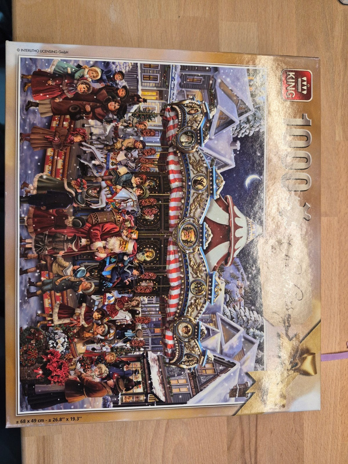 King Kerst Legpuzzel - Zo goed als nieuw, Hobby en Vrije tijd, Denksport en Puzzels, Ophalen of Verzenden, 500 t/m 1500 stukjes
