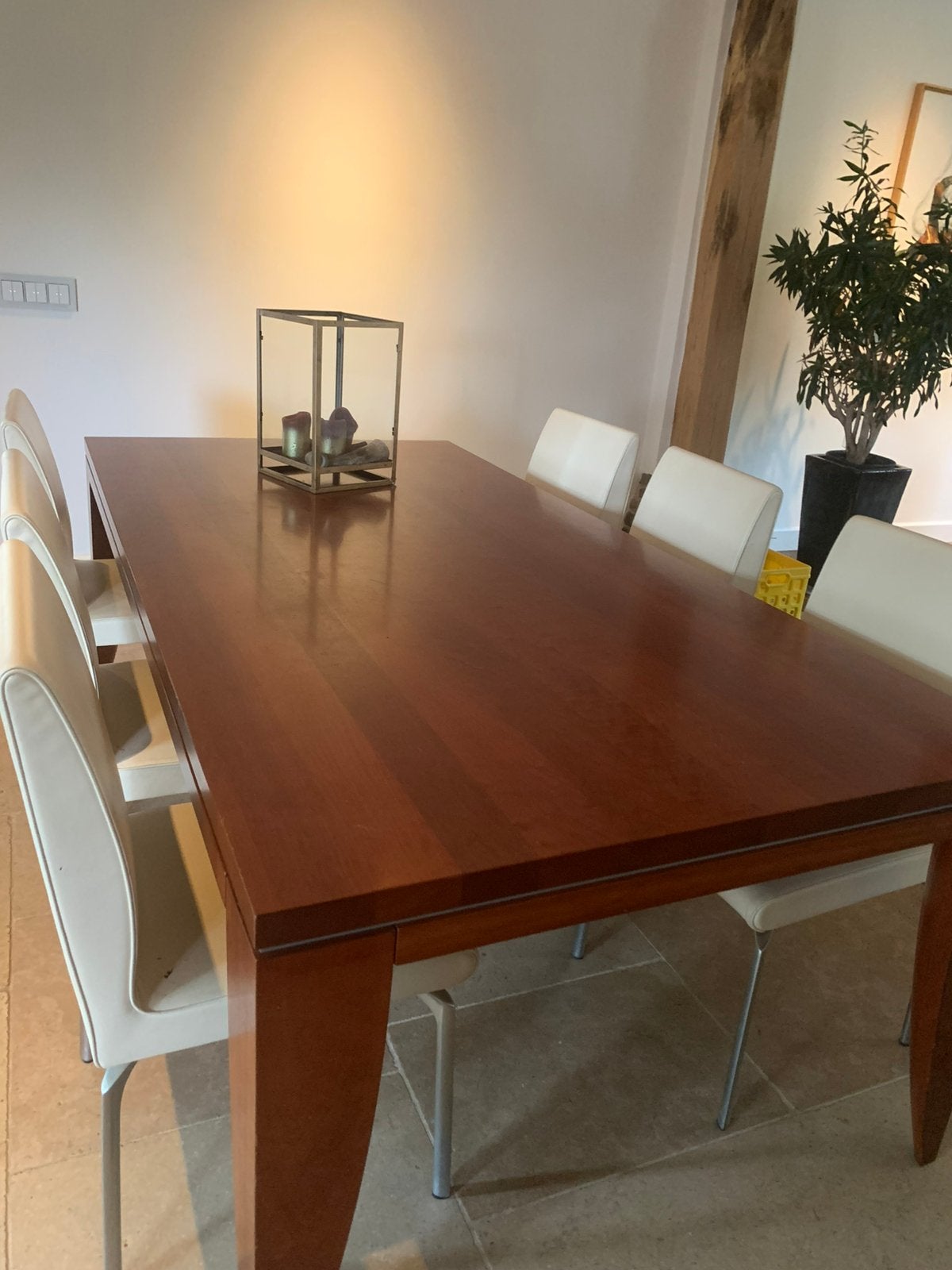 Tafel massief kersenhout. 240x110 cm., Ophalen, Zo goed als nieuw