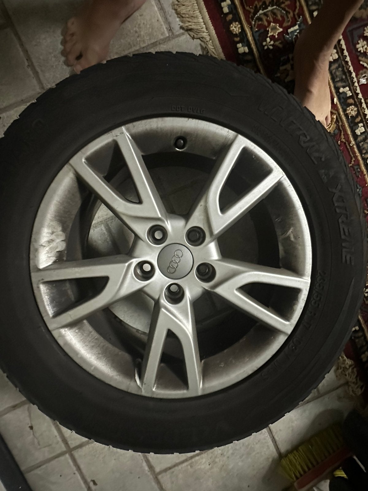 Audi Velgen met Vredestein Winterbanden 235/55 R17, Auto-onderdelen, Ophalen, Gebruikt, Banden en Velgen, 17 inch