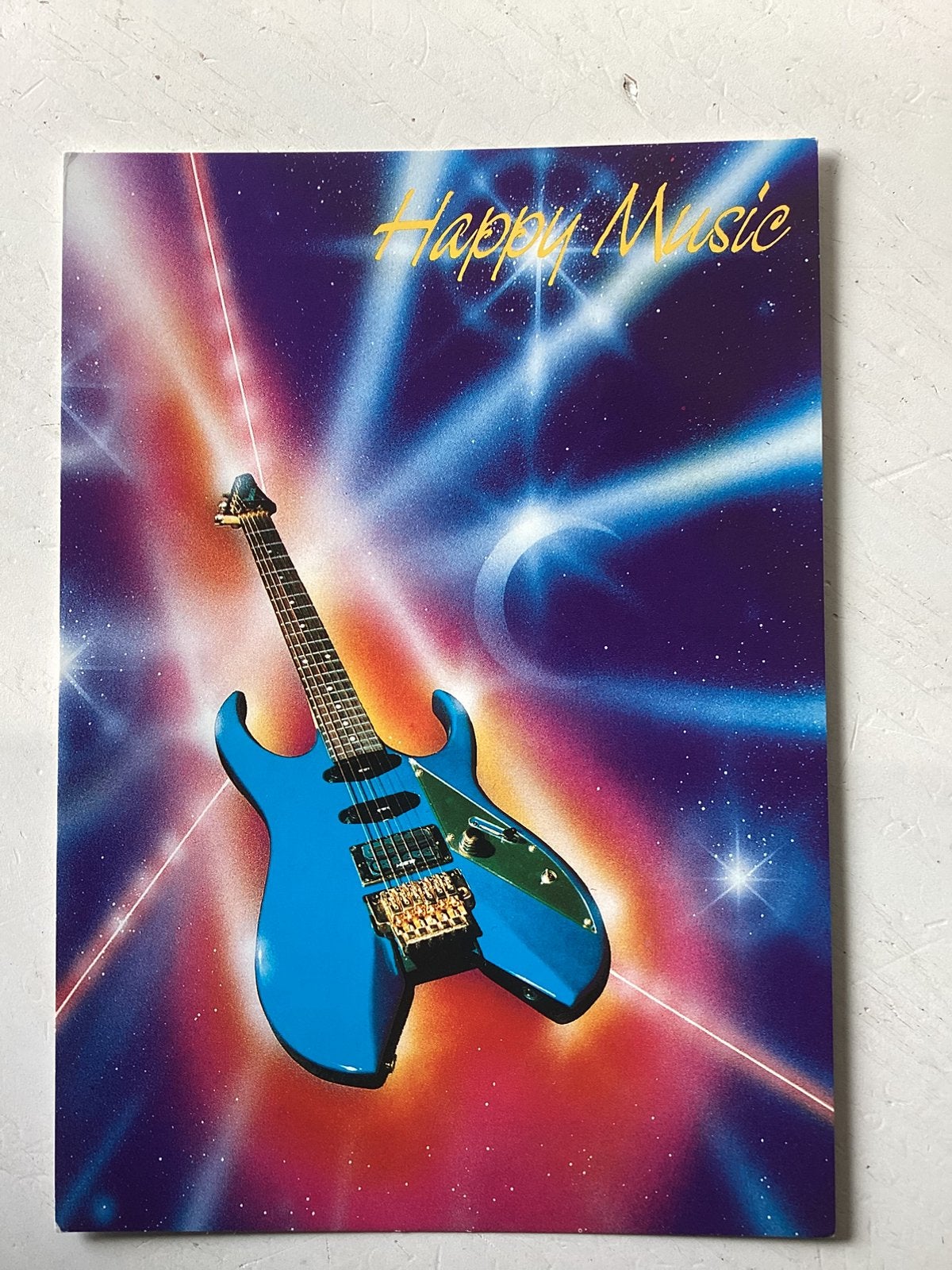 Ansichtkaart Happy Music (gitaar), Verzenden, 1980 tot heden, Gelopen, Muziek