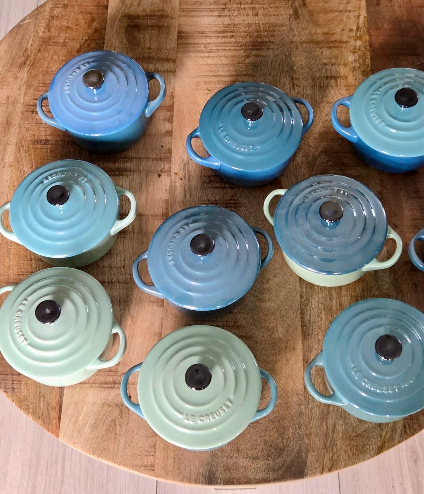 Le Creuset Mini Braadpannen - 12 stuks met deksel 10 cm, Ophalen, Braadpan, Met deksel, Le Creuset