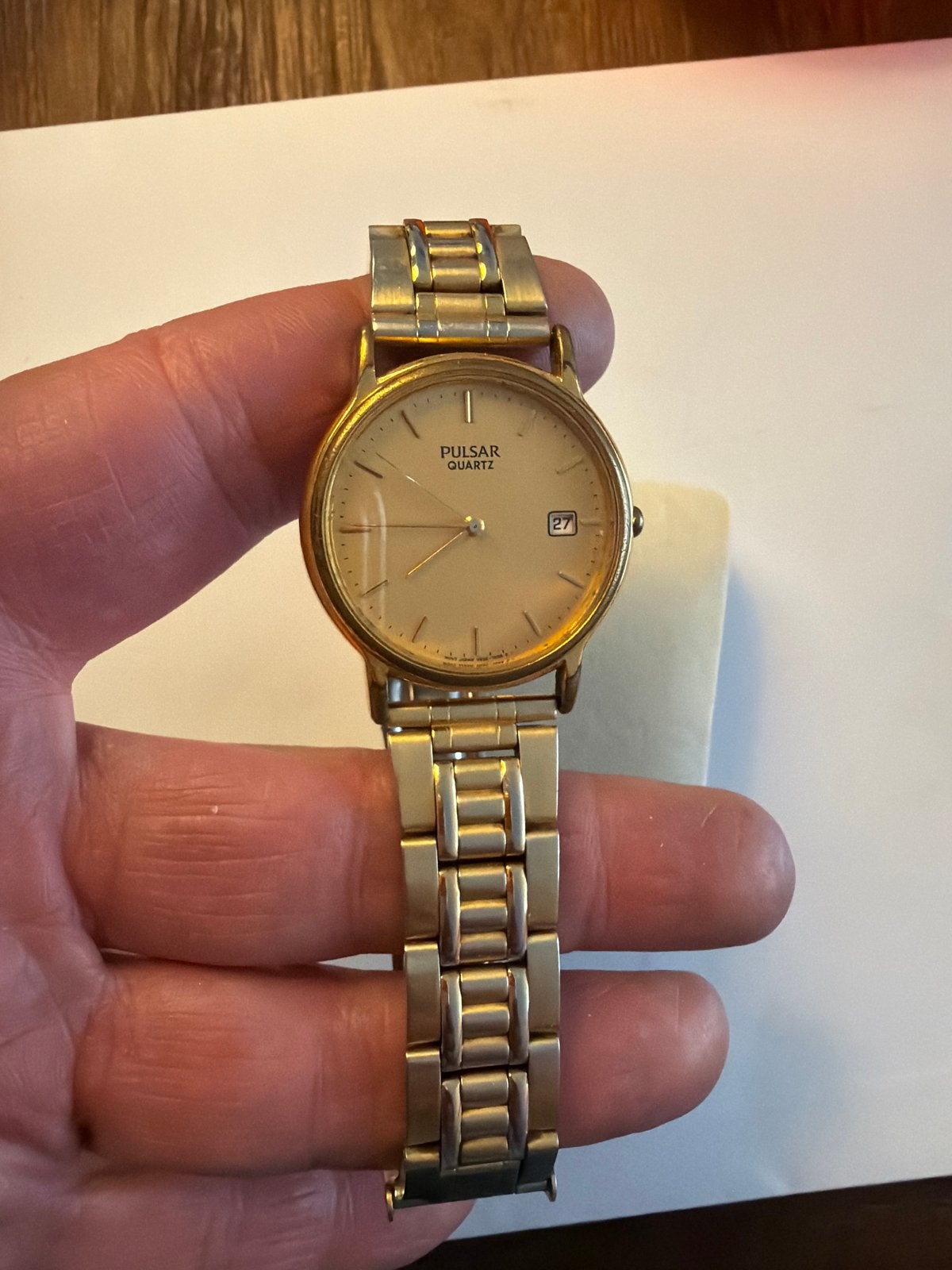 Pulsar Quartz Horloge - Klassiek Herenpolshorloge, Overige merken, Gebruikt, Polshorloge, Ophalen of Verzenden