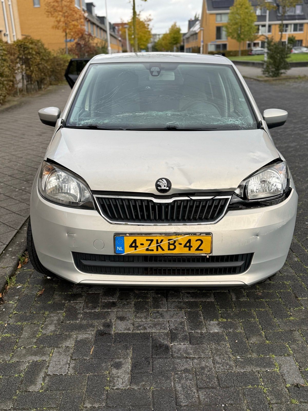 Skoda Citigo 1.0 60pk Greentech 5D 2015 Grijs, Voorwielaandrijving, Stof, Zwart, 840 kg
