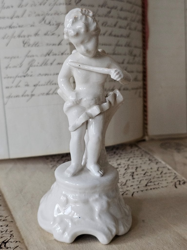 Oude porseleinen PUTTO figuur cherubijn cupido putti engel, Ophalen of Verzenden