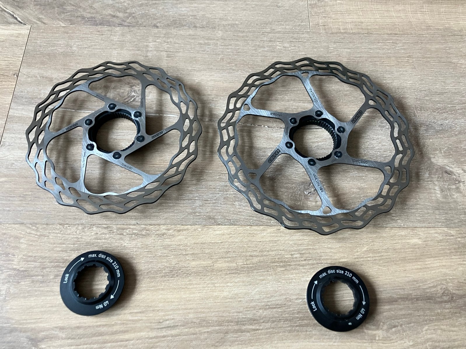 Galfer Wave remschijven 160/140mm met centerlock, Elektrische fiets, Remmen, Staal, Ophalen of Verzenden