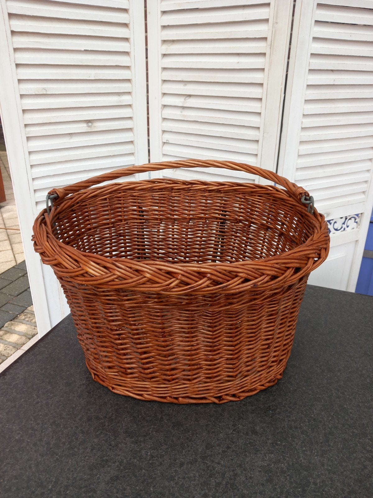 Rieten fietsmand - 24 cm hoog, 40 cm breed, Ophalen of Verzenden