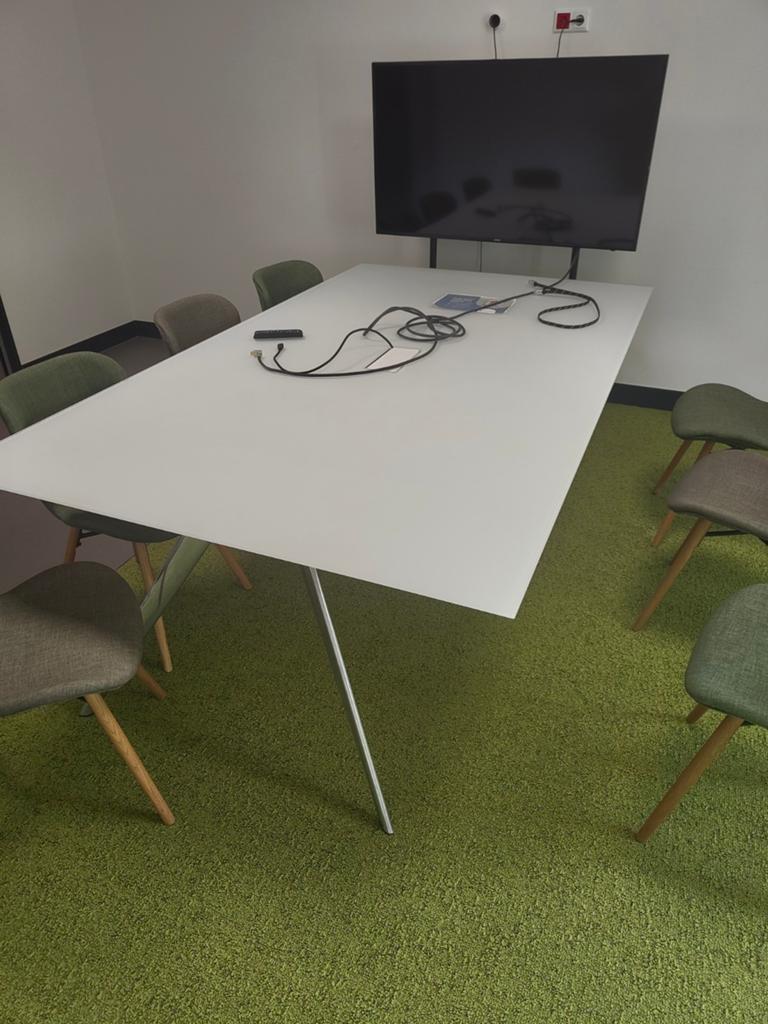 Grote glazen tafel 240x140x73cm, Huis en Inrichting, Tafels | Eettafels, Ophalen, Gebruikt, 100 tot 150 cm, 200 cm of meer