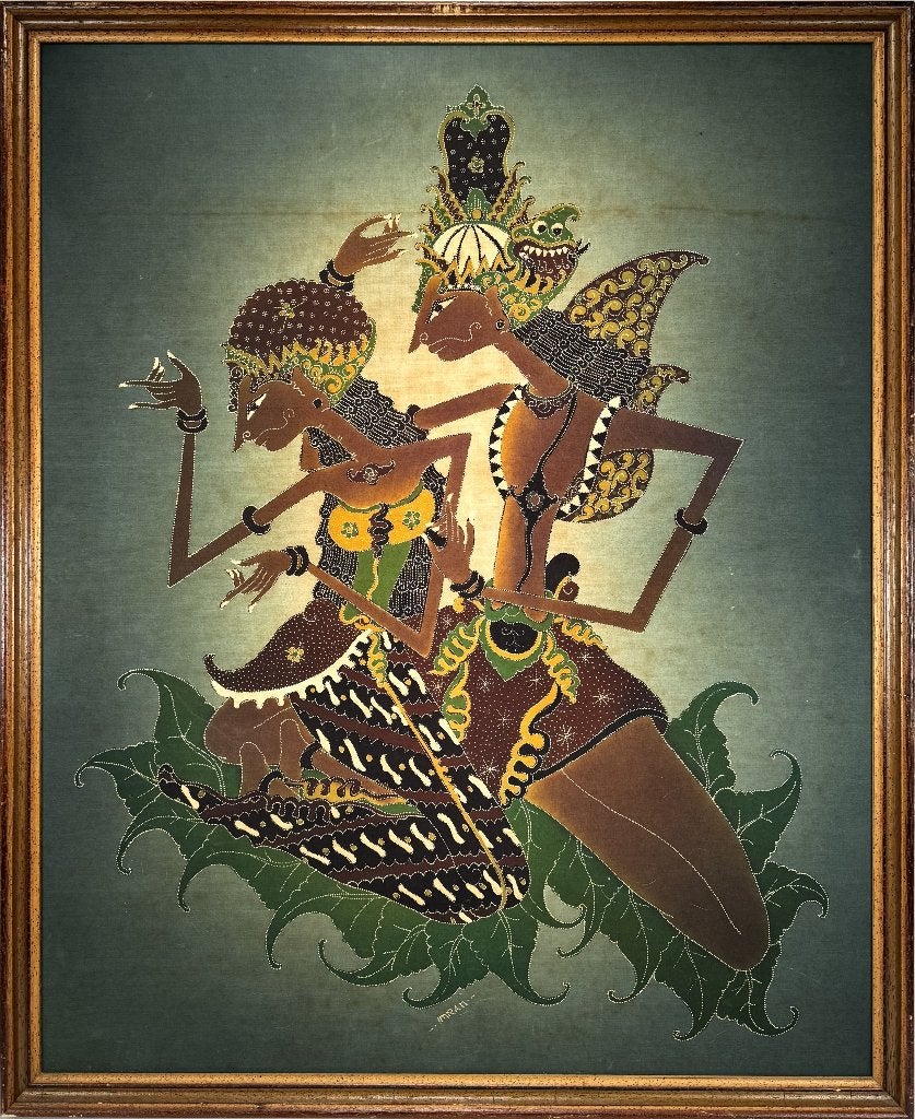 250. Batikschilderij, Djokjakarta, Java, 1983, Ophalen of Verzenden