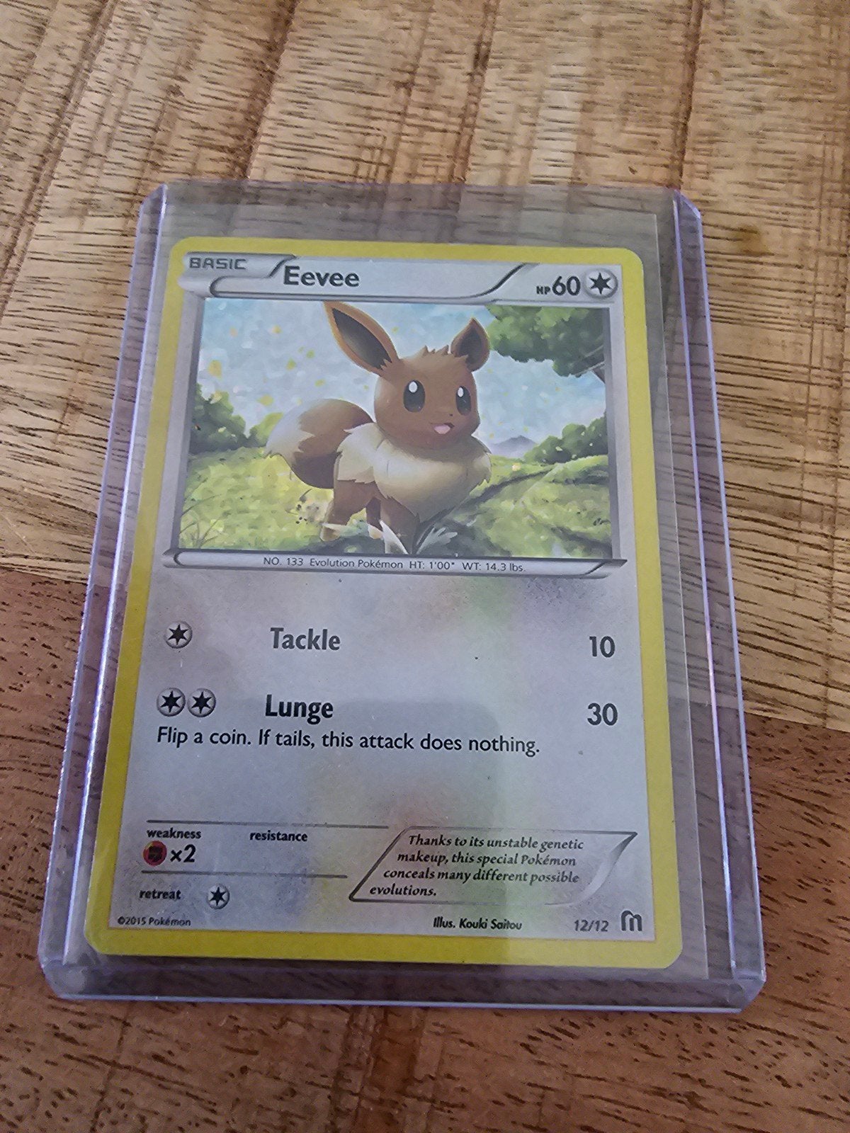 McDonald's Eevee Pokémon kaart 2015, Ophalen of Verzenden, Zo goed als nieuw, Losse kaart, Foil