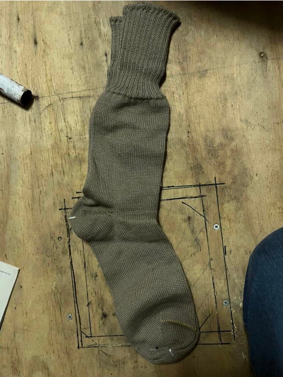 Vintage Nederlandse leger sokken - bruin wol nieuw, Ophalen of Verzenden, Nederland, Kleding of Schoenen