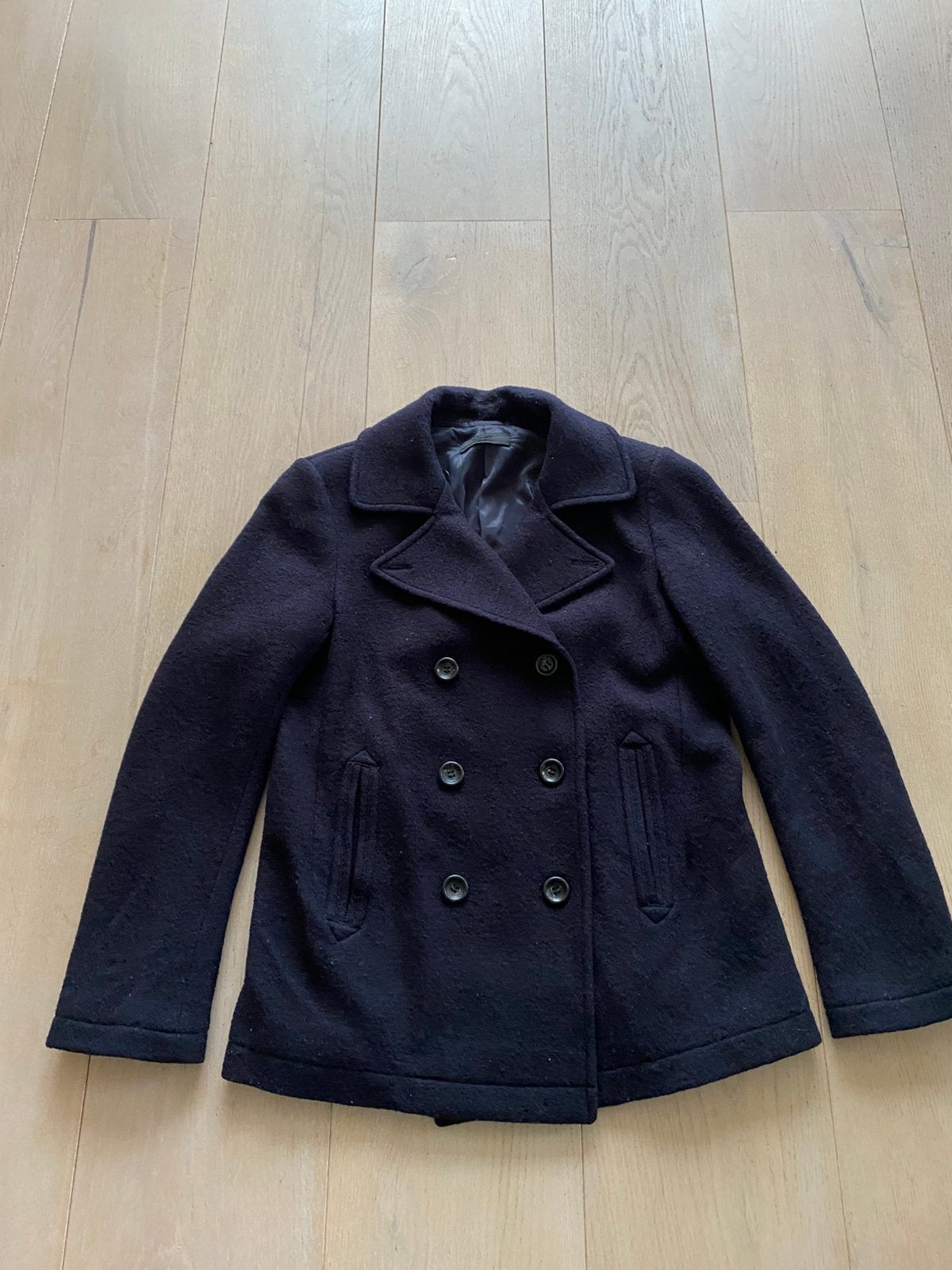 Uniqlo schipperjas wol M donkerblauw, Ophalen of Verzenden, Zo goed als nieuw, Maat 38/40 (M), Blauw